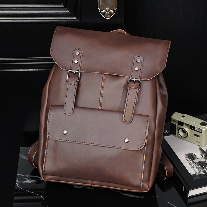 Leather Work Rucksack Mens - Sac à dos en cuir vintage