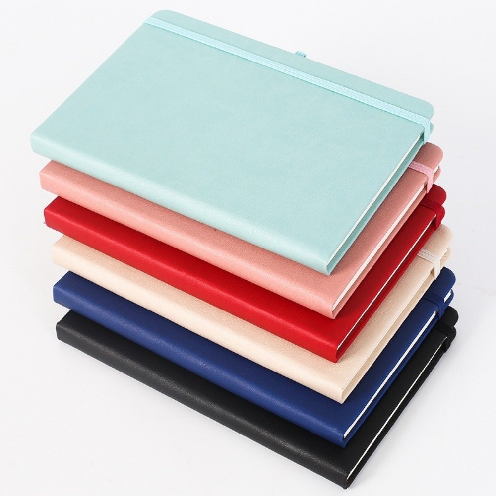 Leather Work Diary Covers - Petits carnets de poche avec élastique,